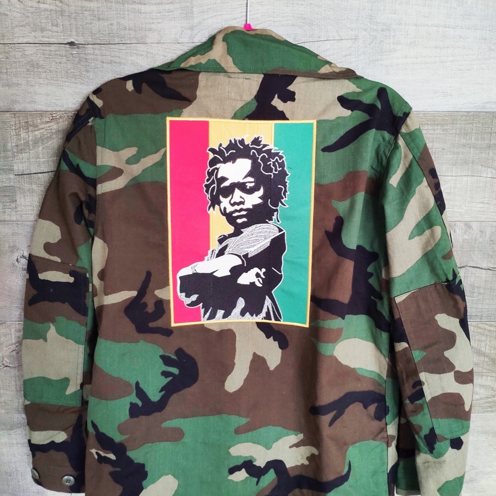 Military Jacket Rasta Baby Camo Jacket 🔥🔥🔥